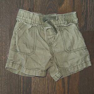 Carter’s Khaki Green Pull-On Shorts | 9M | Baby Boy
